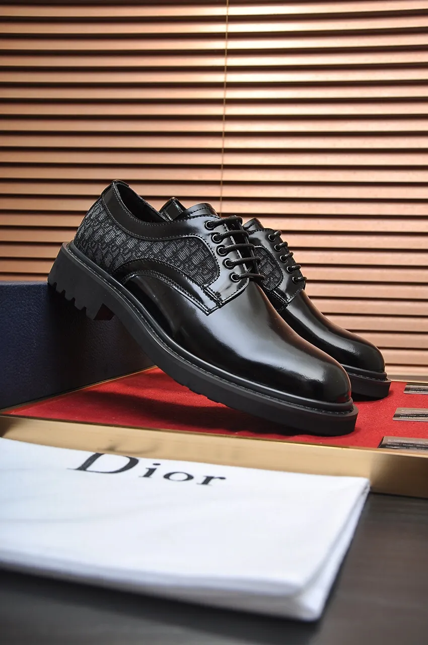 Men's shoes 💰680💶[Dior] (water-dyed cowhide lining) Dior original 1:1 high-quality factory, imported original materials, imported raw cowhide, water-dyed cowhide lining, original TPU outsole, code number: 39-44 (38.45 custom-made)